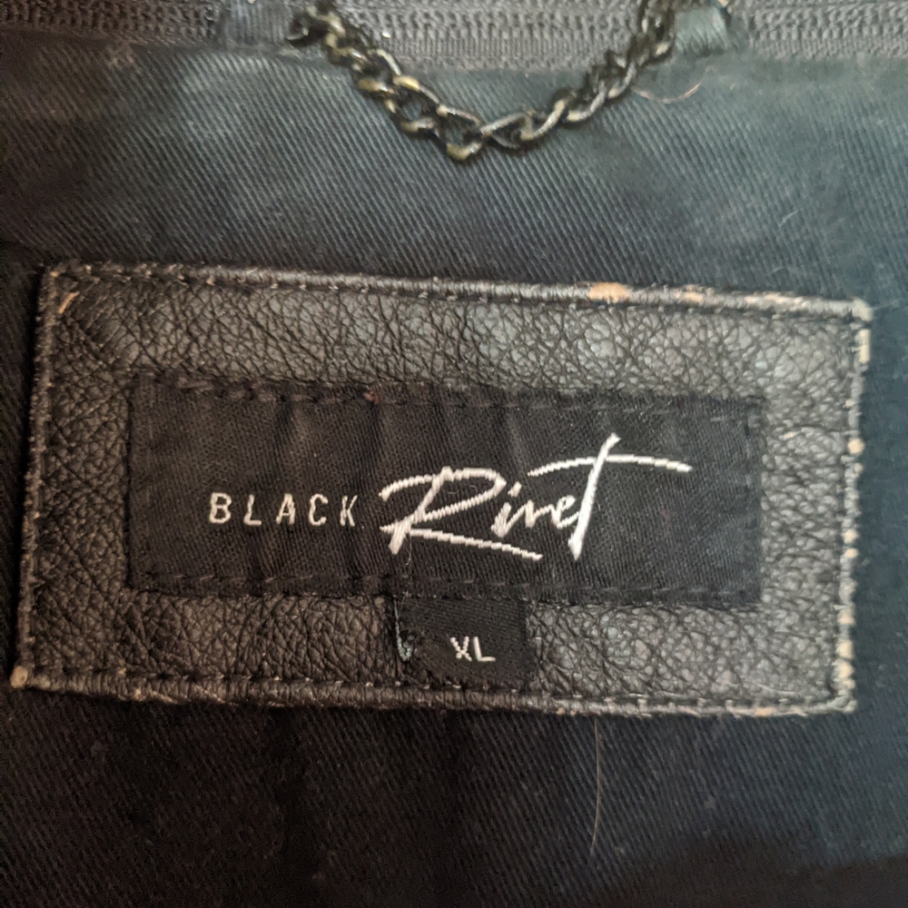 Black Rivet Leather Jacket - Picture 5 of 9